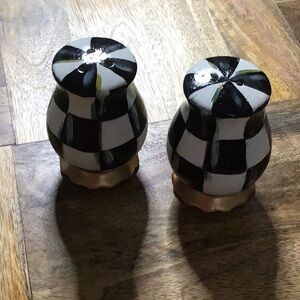 Designer Inspired Black and White Salt and pepper shakers